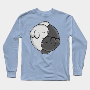 Yin Yang Bunny Zen Long Sleeve T-Shirt